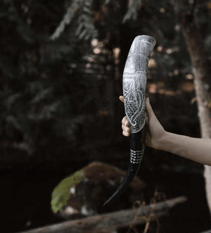 Drinking Horn Handcrafted Drinking Horn Ravens Viking Ship Ancient Treasures Ancientreasures Viking Odin Thor Mjolnir Celtic Ancient Egypt Norse Norse Mythology