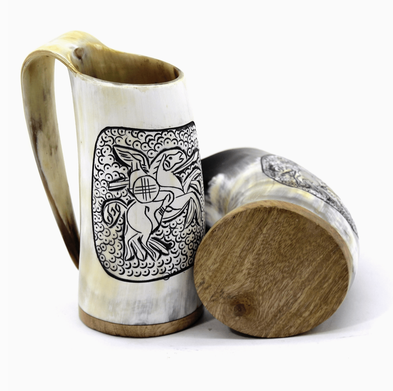 Drinking Horn Viking Warrior Horn Mug -100% Authentic Ancient Treasures Ancientreasures Viking Odin Thor Mjolnir Celtic Ancient Egypt Norse Norse Mythology