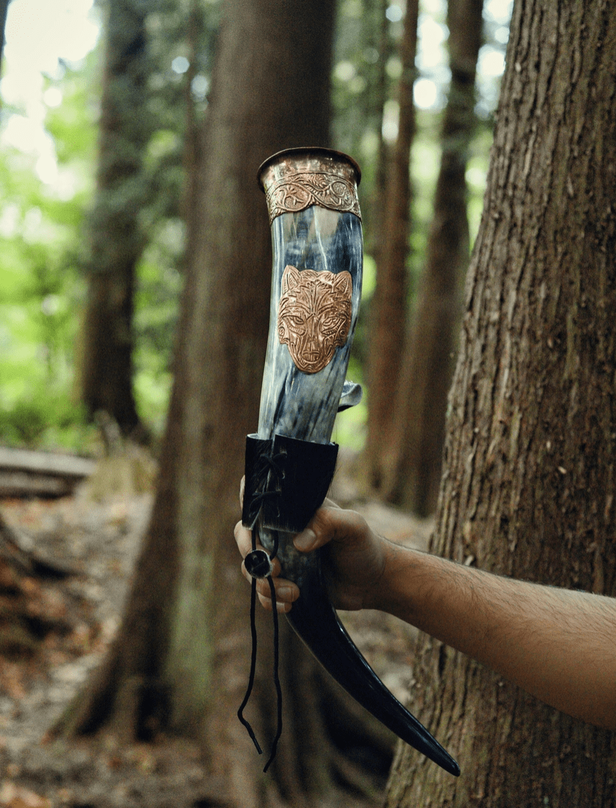 Drinking Horn Viking Wolf Drinking Horn Ancient Treasures Ancientreasures Viking Odin Thor Mjolnir Celtic Ancient Egypt Norse Norse Mythology