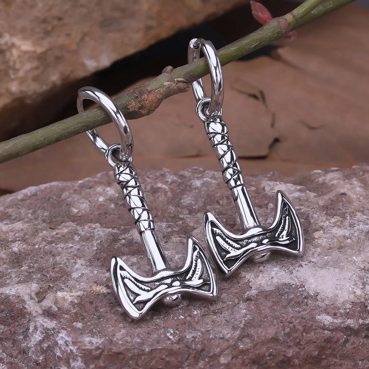 Viking Axe Drop Earrings
