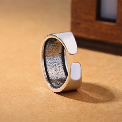 Tibetan Silver Geometric Adjustable Ring