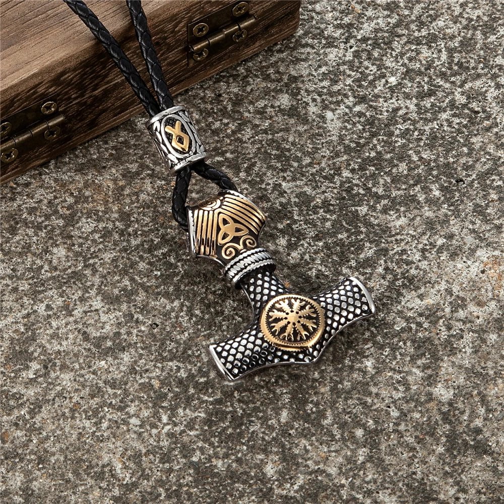 Home Never Fade Norse Runes Beads Anchor Necklace Ancient Treasures Ancientreasures Viking Odin Thor Mjolnir Celtic Ancient Egypt Norse Norse Mythology