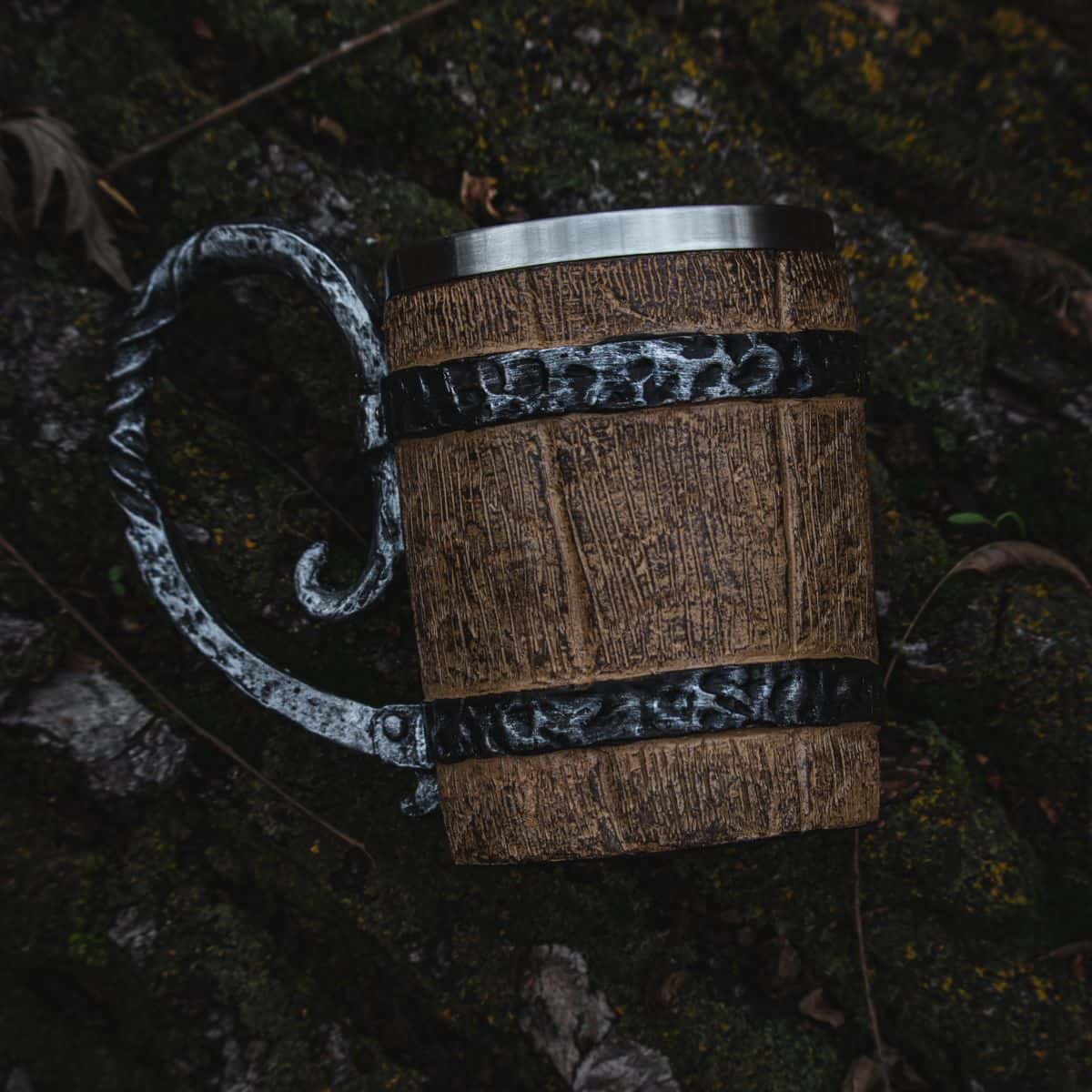 Mugs 1 Mug Free Viking Wooden Stainless Steel Tankard Mug for orders over $75 Ancient Treasures Ancientreasures Viking Odin Thor Mjolnir Celtic Ancient Egypt Norse Norse Mythology