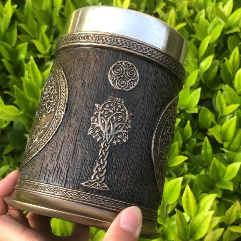 Mugs Viking Yggdrasil Tree of Life Tankard Mug - Bundles Ancient Treasures Ancientreasures Viking Odin Thor Mjolnir Celtic Ancient Egypt Norse Norse Mythology