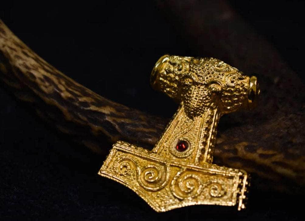 Necklaces Skane hammer - Gold Plated Skane Hammer Ancient Treasures Ancientreasures Viking Odin Thor Mjolnir Celtic Ancient Egypt Norse Norse Mythology