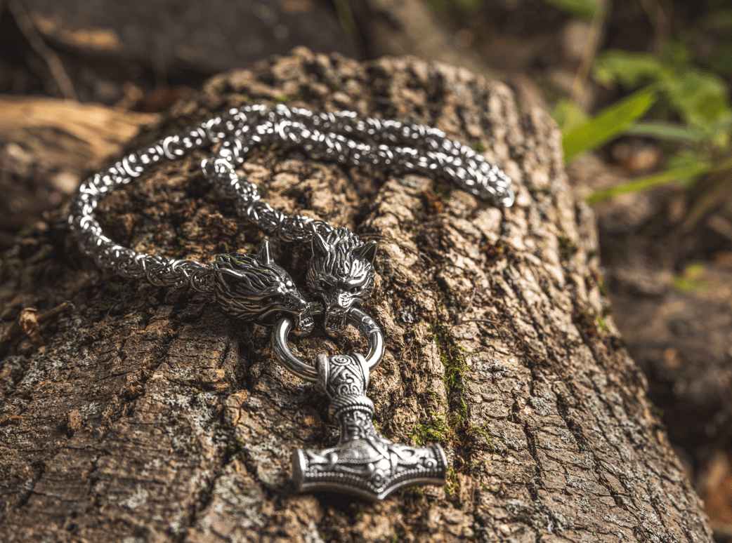 Pendants & Necklaces Vikings Mjolnir Stainless Steel King Chain Necklace Ancient Treasures Ancientreasures Viking Odin Thor Mjolnir Celtic Ancient Egypt Norse Norse Mythology