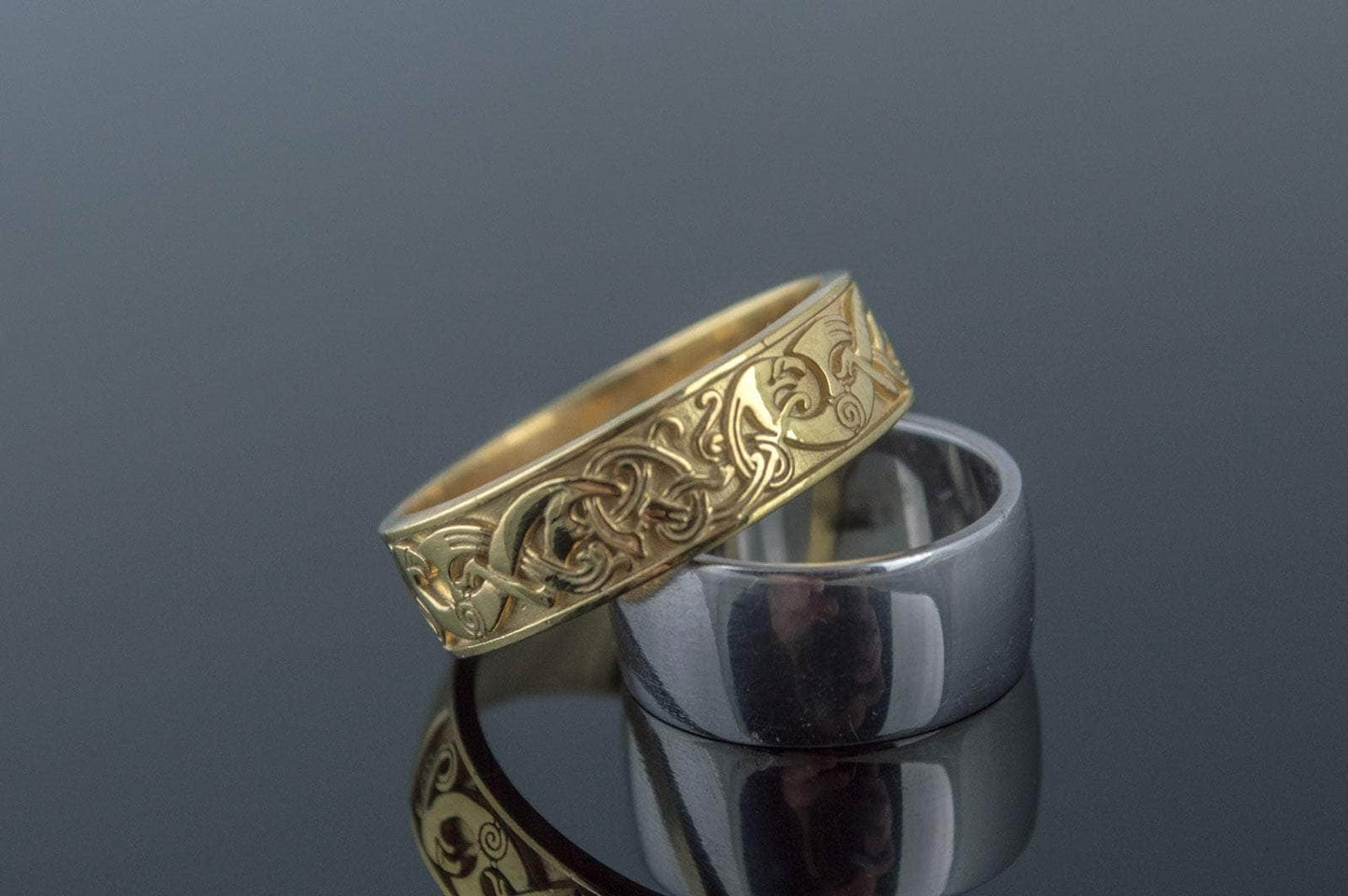 Ring Ornament Ring Gold Handcrafted Jewelry Ancient Treasures Ancientreasures Viking Odin Thor Mjolnir Celtic Ancient Egypt Norse Norse Mythology