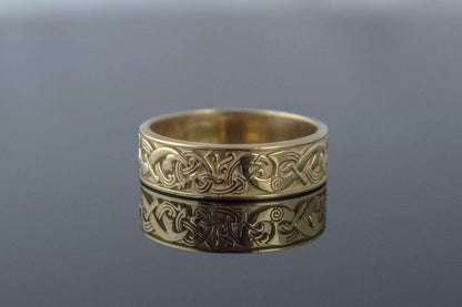 Ring Ornament Ring Gold Handcrafted Jewelry Ancient Treasures Ancientreasures Viking Odin Thor Mjolnir Celtic Ancient Egypt Norse Norse Mythology