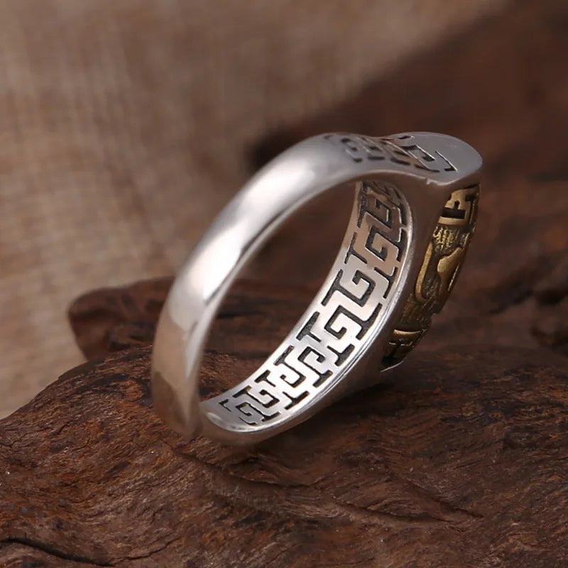 Rings Tibetan Rotating Stainless Steel Blessing Ring Ancient Treasures Ancientreasures Viking Odin Thor Mjolnir Celtic Ancient Egypt Norse Norse Mythology