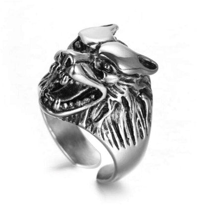 Rings Viking Nordic Wolf Fenrir Stainless Steel 316 Ring Ancient Treasures Ancientreasures Viking Odin Thor Mjolnir Celtic Ancient Egypt Norse Norse Mythology