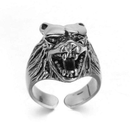 Rings Viking Nordic Wolf Fenrir Stainless Steel 316 Ring Ancient Treasures Ancientreasures Viking Odin Thor Mjolnir Celtic Ancient Egypt Norse Norse Mythology