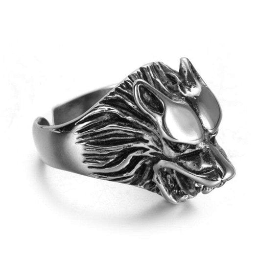 Rings Viking Nordic Wolf Fenrir Stainless Steel 316 Ring Ancient Treasures Ancientreasures Viking Odin Thor Mjolnir Celtic Ancient Egypt Norse Norse Mythology