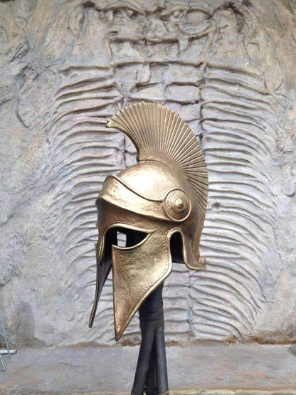 Sculptures & Figurines Ancient Greek Corinthian War Helmet w/Long Crest Ancient Treasures Ancientreasures Viking Odin Thor Mjolnir Celtic Ancient Egypt Norse Norse Mythology