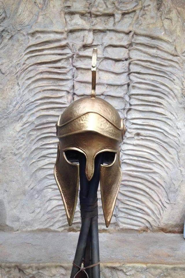 Ancient Greek Corinthian War Helmet w/Long Crest - Ancient Treasures