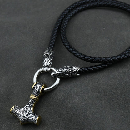 Viking Leather Wolf Necklace