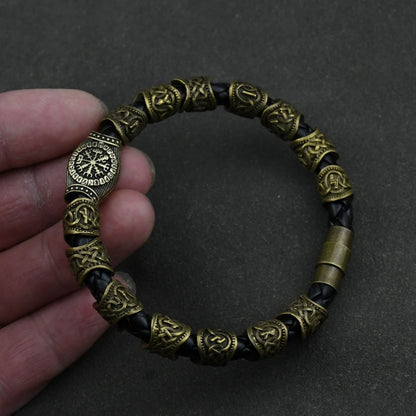 Viking Runes Compass Bracelet