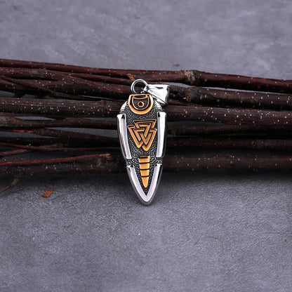 Viking Shield and Sword Pendant Necklace