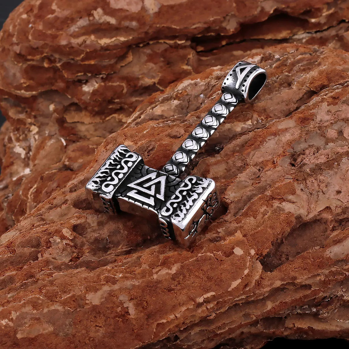 Viking Mjölnir Rune Pendant Necklace