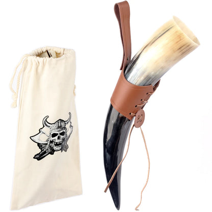 Natural Ox Horn Viking Mug