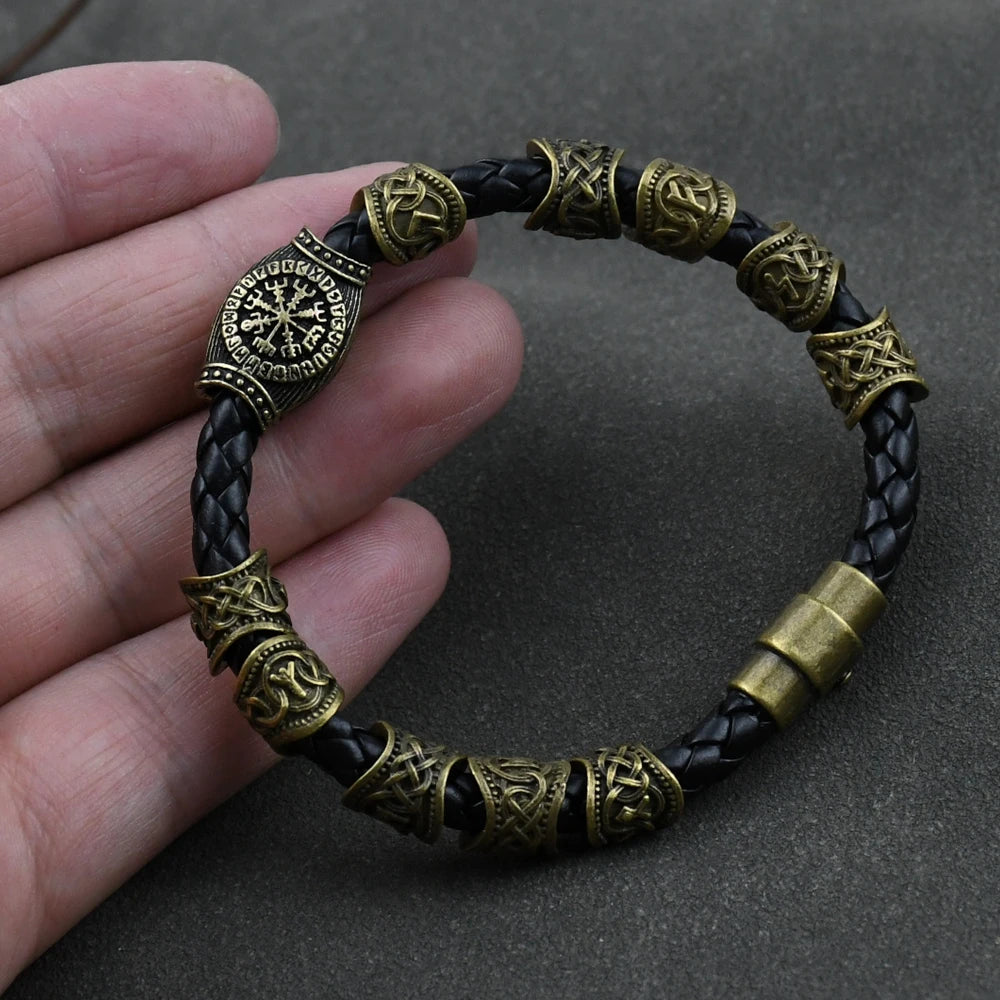 Viking Runes Compass Bracelet