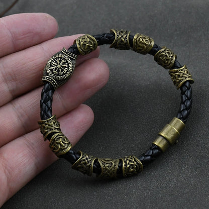 Viking Runes Compass Bracelet
