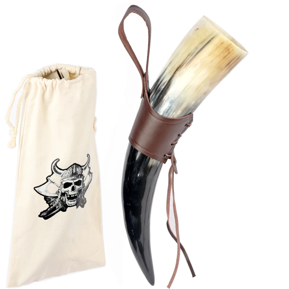 Natural Ox Horn Viking Mug