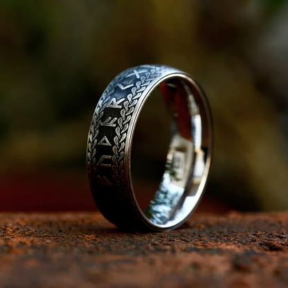 Vikings Rune Stainless Steel Ring