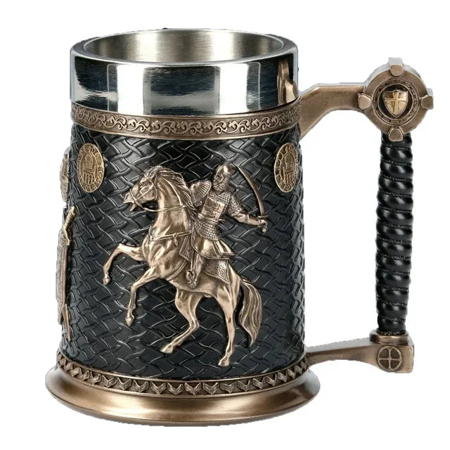 Viking Warrior 3D Stainless Steel Beer Mug