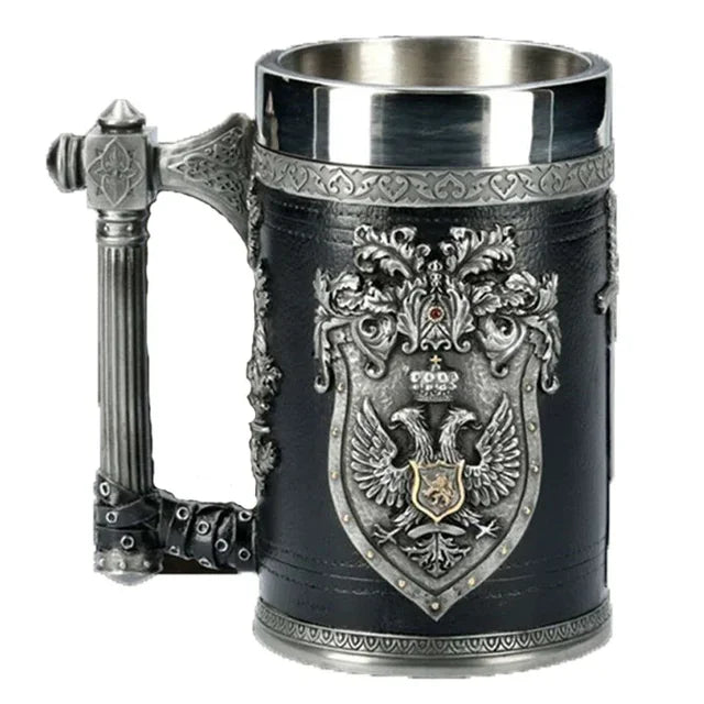 Viking Warrior 3D Stainless Steel Beer Mug