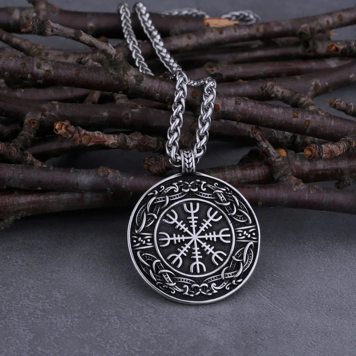 Viking Vegvisir Compass Pendant