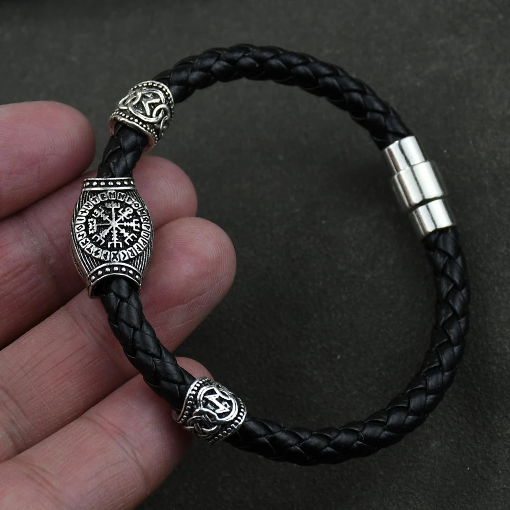 Viking Runes Compass Bracelet
