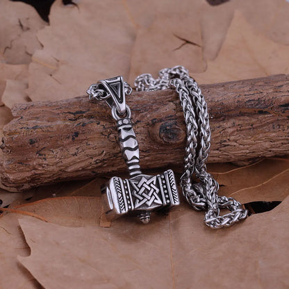 Viking Mjölnir Rune Pendant Necklace