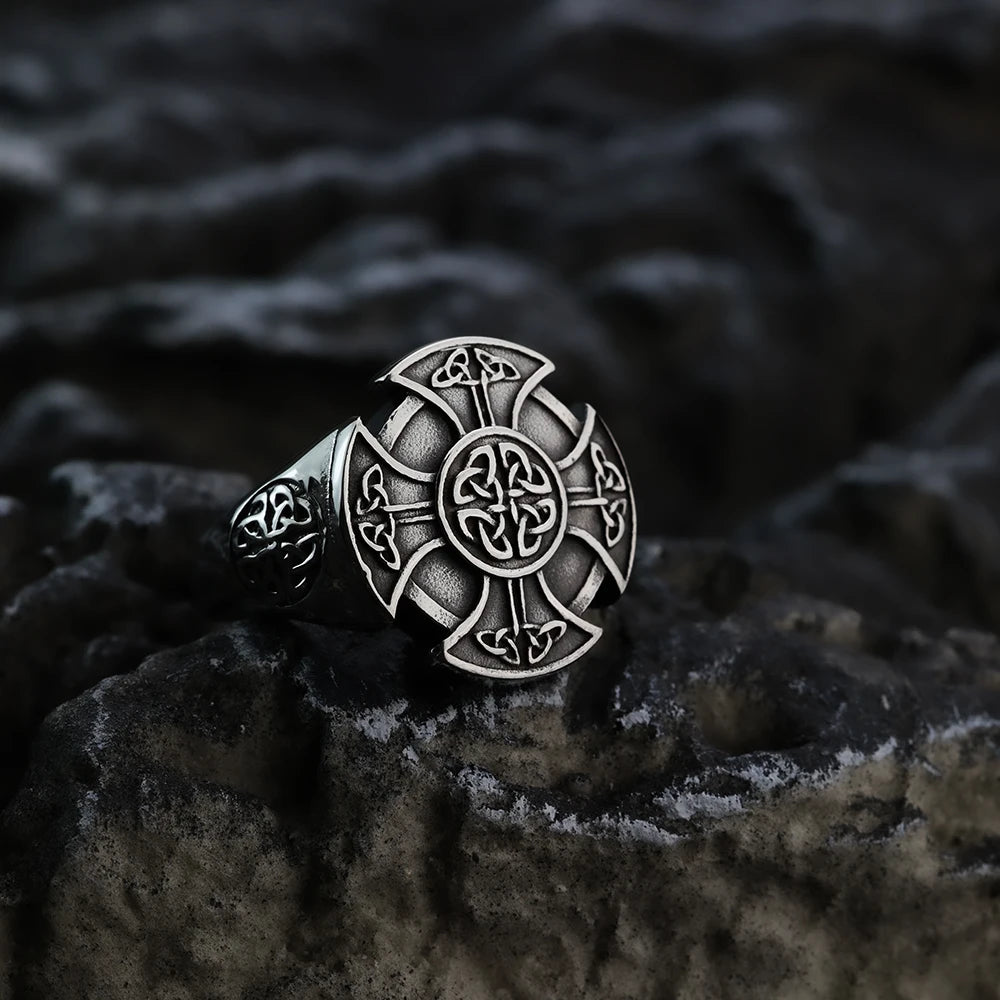 Celtic Cross Viking Ring