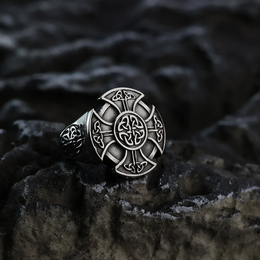 Celtic Cross Viking Ring