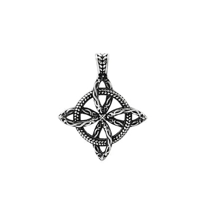 Intricate Silver Celtic Knot Pendant Necklace