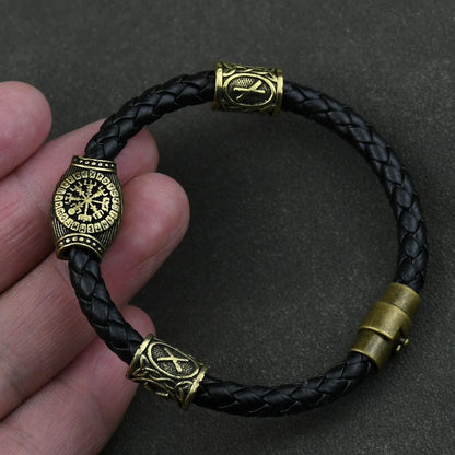 Viking Runes Compass Bracelet