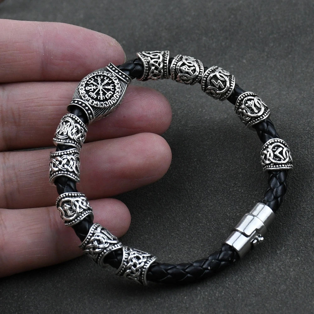 Viking Runes Compass Bracelet