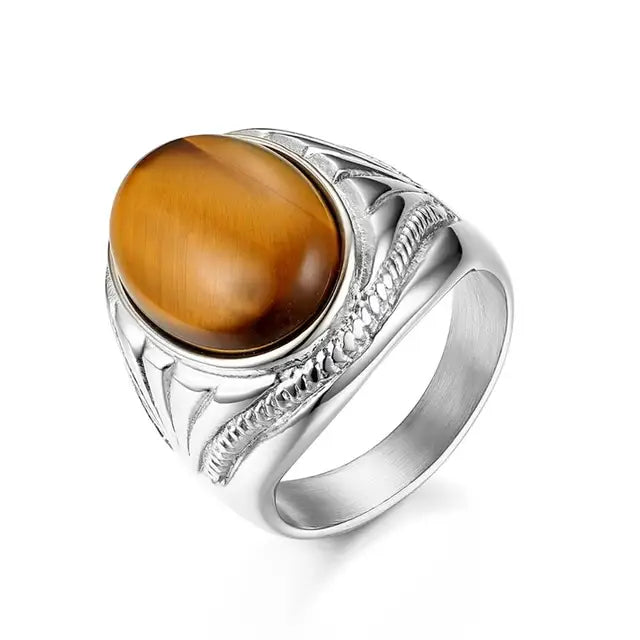 Vintage Tiger Eye Stone Ring