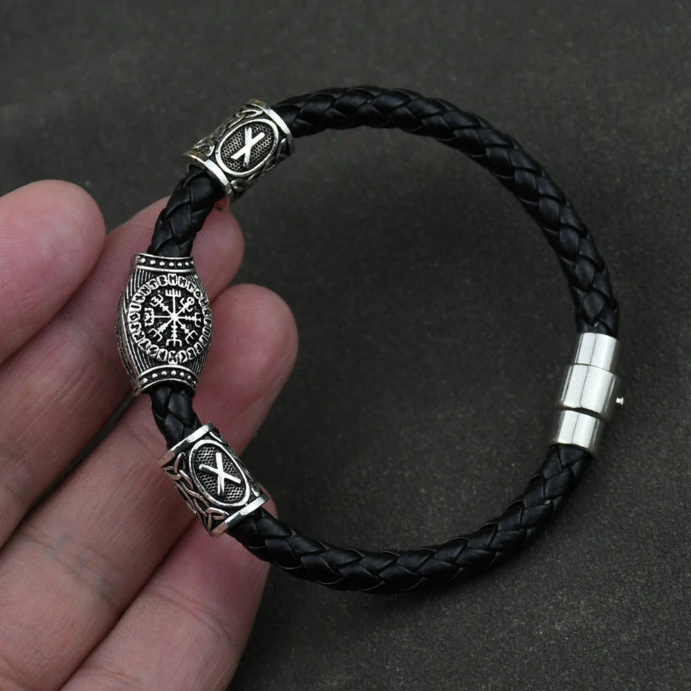 Viking Runes Compass Bracelet