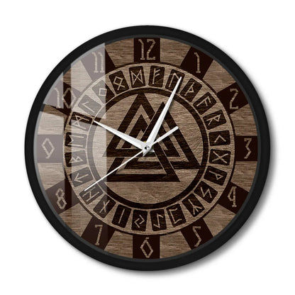 Valknut Rune Wall Clock