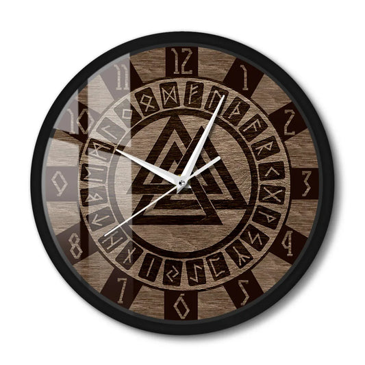 Valknut Rune Wall Clock