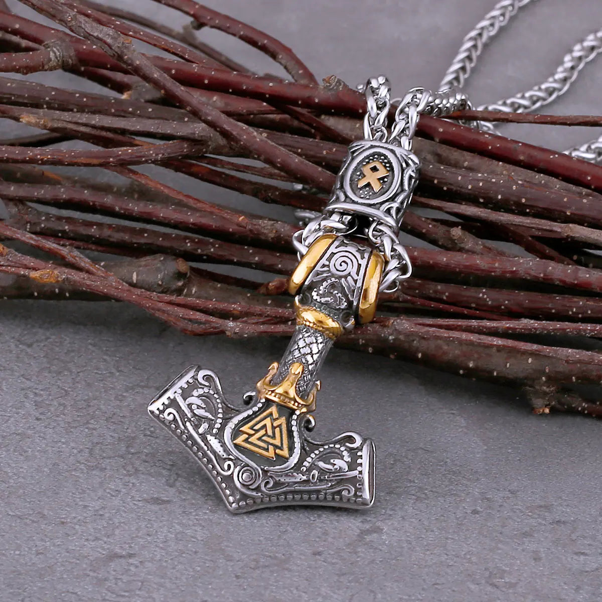 Thor's Hammer Mjolnir Pendant Necklace