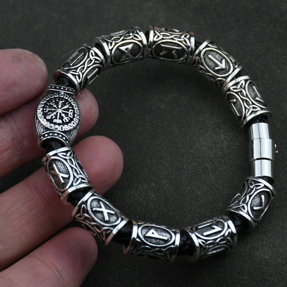 Viking Runes Compass Bracelet