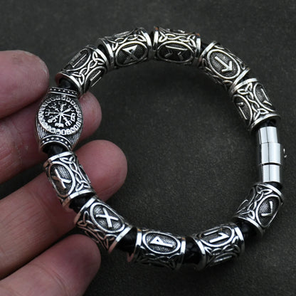 Viking Runes Compass Bracelet