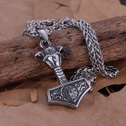 Viking Mjölnir Rune Pendant Necklace