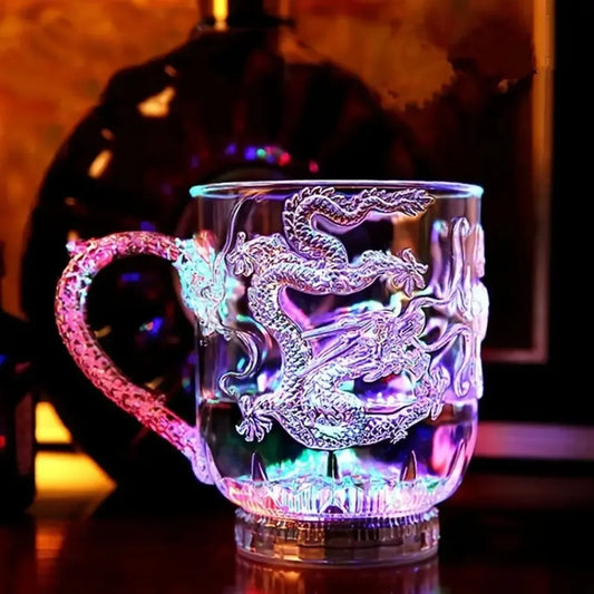 LED Dragon Glass Mug