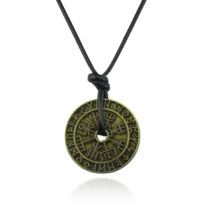 Medieval Rune Compass Viking Rune Compass Pendant Necklace – Ancient Treasures