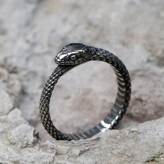 Viking Snake Head Ring