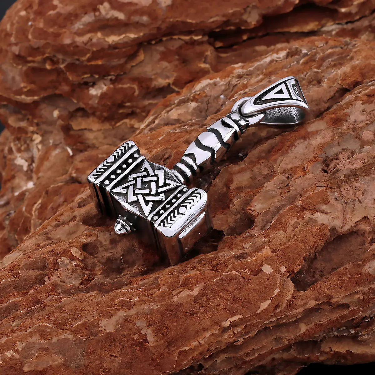 Viking Mjölnir Rune Pendant Necklace