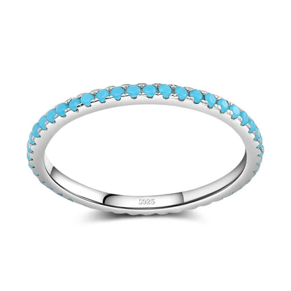Tibetan Silver Turquoise Stackable Ring